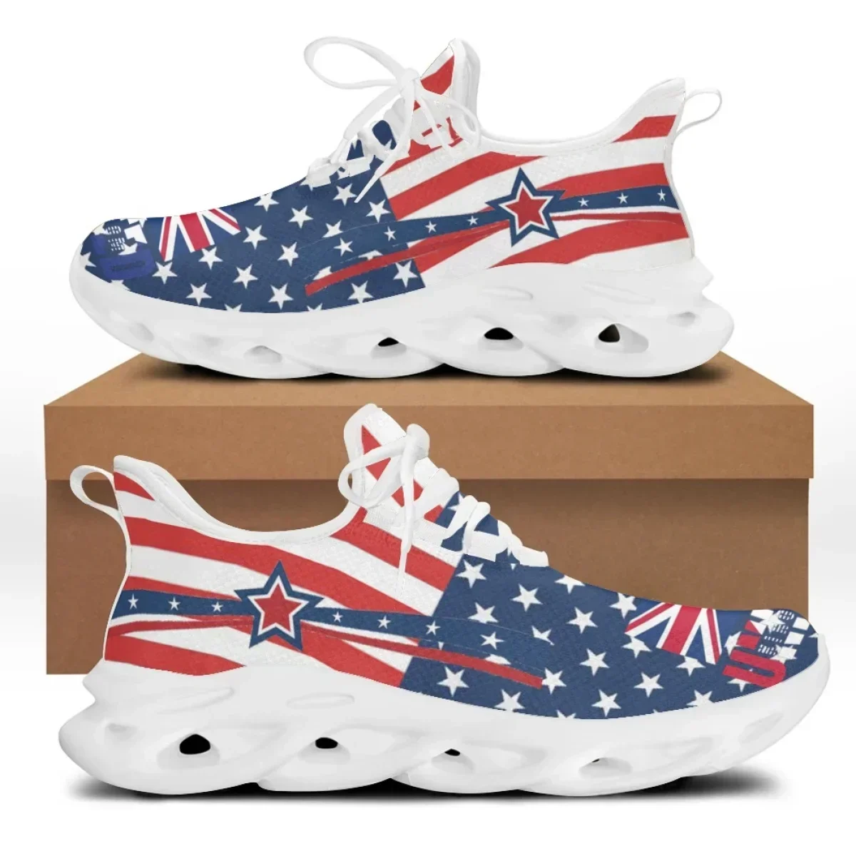 Men'S Shoes Liberty - 7.4 حذاء مسطح مطبوع عليه علم