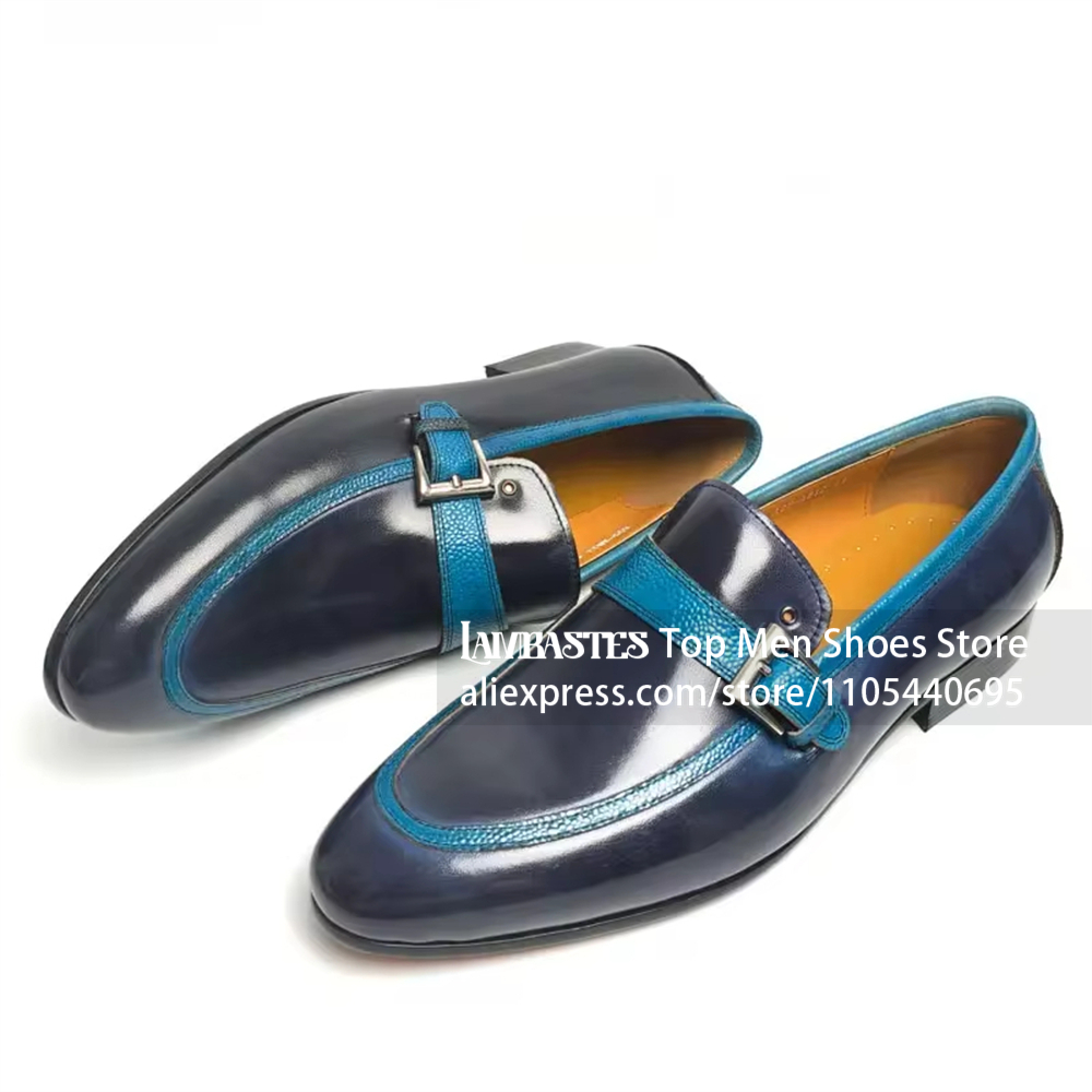 Men'S Shoes Navy Blue - حذاء لوفر رجالي كاجوال للأعمال باللون