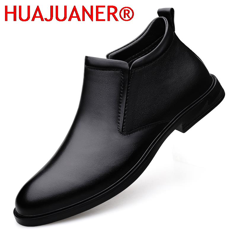 Men Shoes Brands - تشيلسي الأحذية السوداء الرجال قصيرة بوط