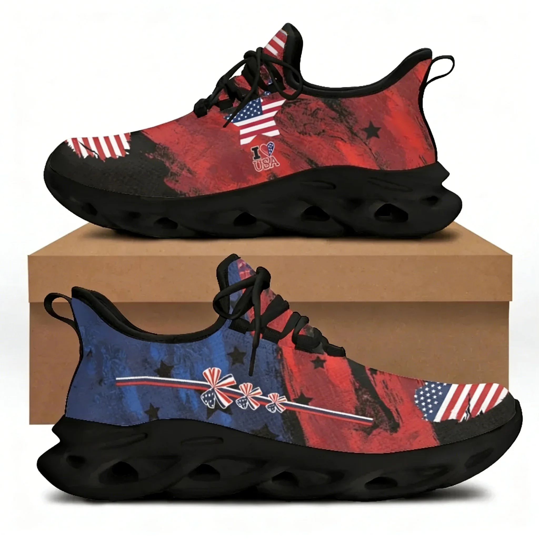 حذاء مسطح مطبوع عليه علم أمريك - مراجعة Men'S Shoes Liberty وسعره