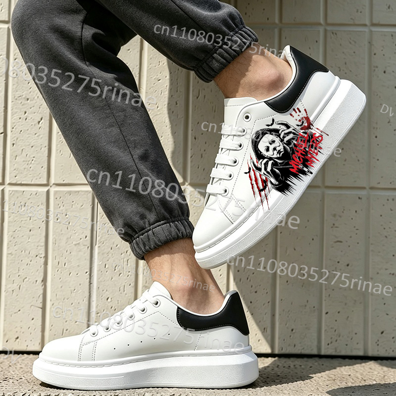 أحذية تنس بيضاء مطبوعة بنقشة س - مراجعة Men Shoes Myer وسعره