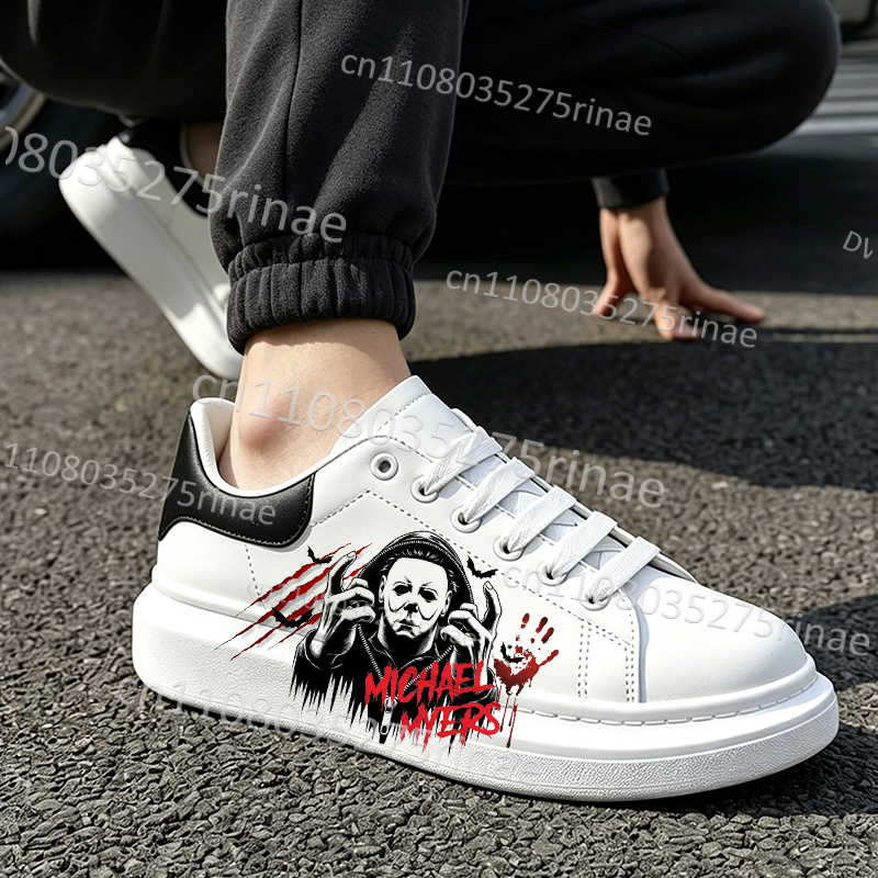 أحذية تنس بيضاء مطبوعة بنقشة س - مراجعة Men Shoes Myer وسعره